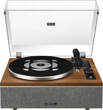 ONE-S Vinyl Record Player with Bluetooth Input/Output, All-in-One Vintage
