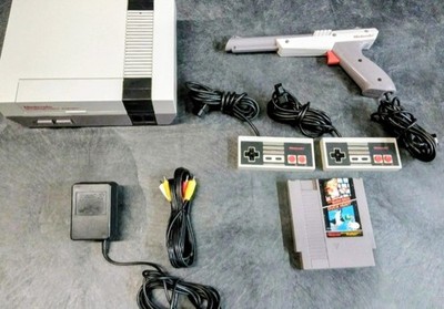 Nintendo Nes System W New /72 Pin Connector Complete Including Zapper Gun.