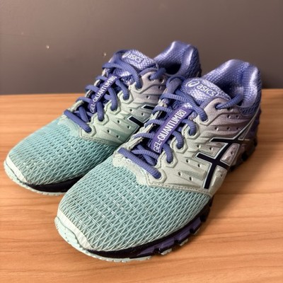 Asics Gel Quantum 180 Women s Blue Green Running Shoes Lace Up T6G7N  Size 7