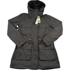 Fat Face Tiegan Waterproof Coat Jacket Women's UK 12 Black Hooded Pockets Lined