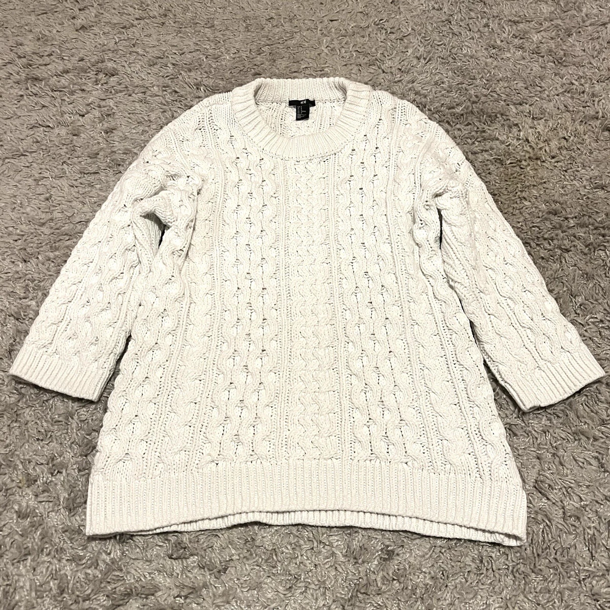 Heavyweight cable crewneck sweater sale