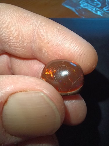 Cabochon ★ Opale Nero Naturale Etiope ★ Chocolat Opal ★ .ca 13,5ct ★ - Foto 5 di 24