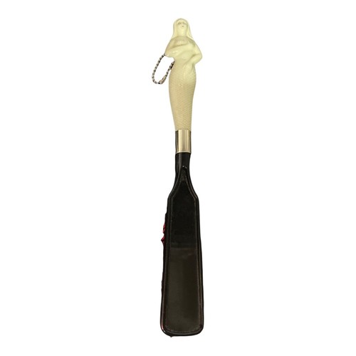 Cepillo de ropa de sirena vintage crema negro plástico rojo cerdas de nailon 26,5 cm de largo - Imagen 10 de 13