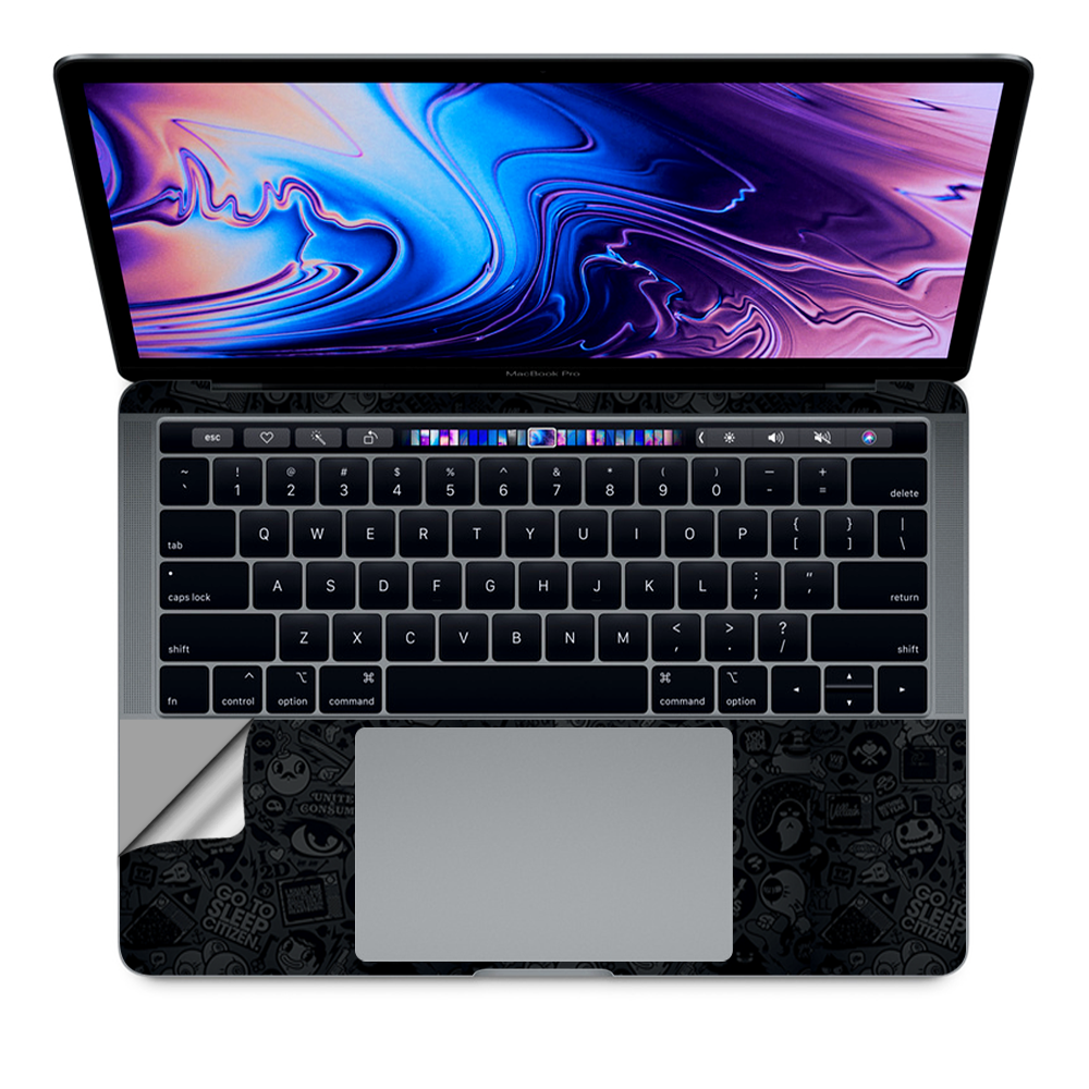 Skin Vinyl Itsaskin Pour MacBook Pro 13" Retina Touch Bar - Motif 80s Techno Sunset