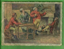 VINTAGE WILLIAM MARK YOUNG ETCHING "AT THE FIREPLACE" ON PARCHMENT 5"X7"