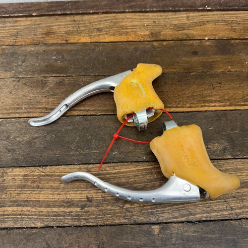 Vintage Weinmann Drillium Brake Levers Drop Bar Road Tan Hoods Eroica A5 - Picture 2 of 13