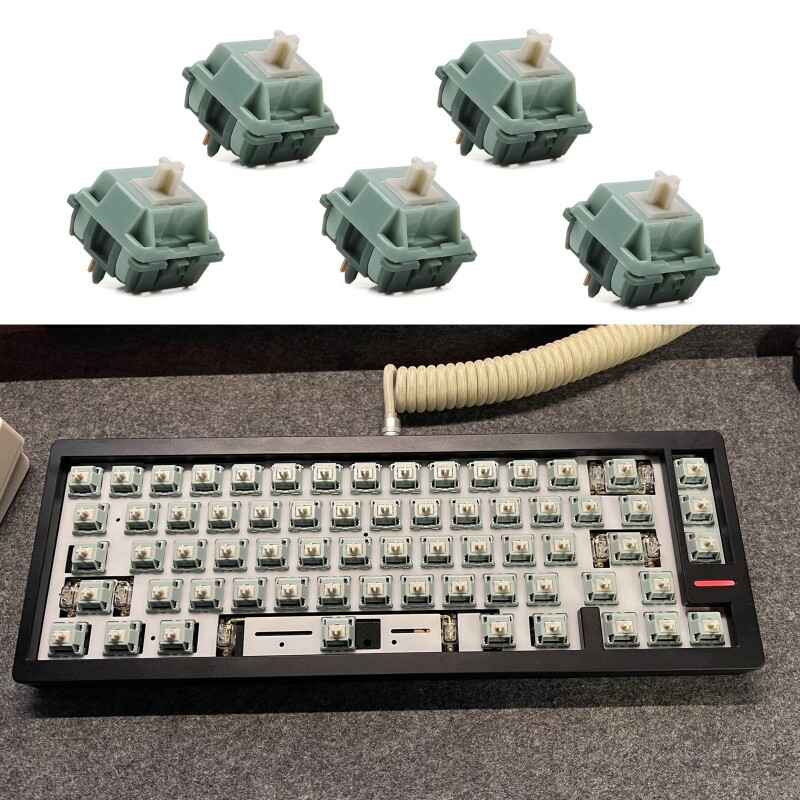 Mechanical Keyboard Green Snake Linear POM Stem 5pin 65g Keyswitch