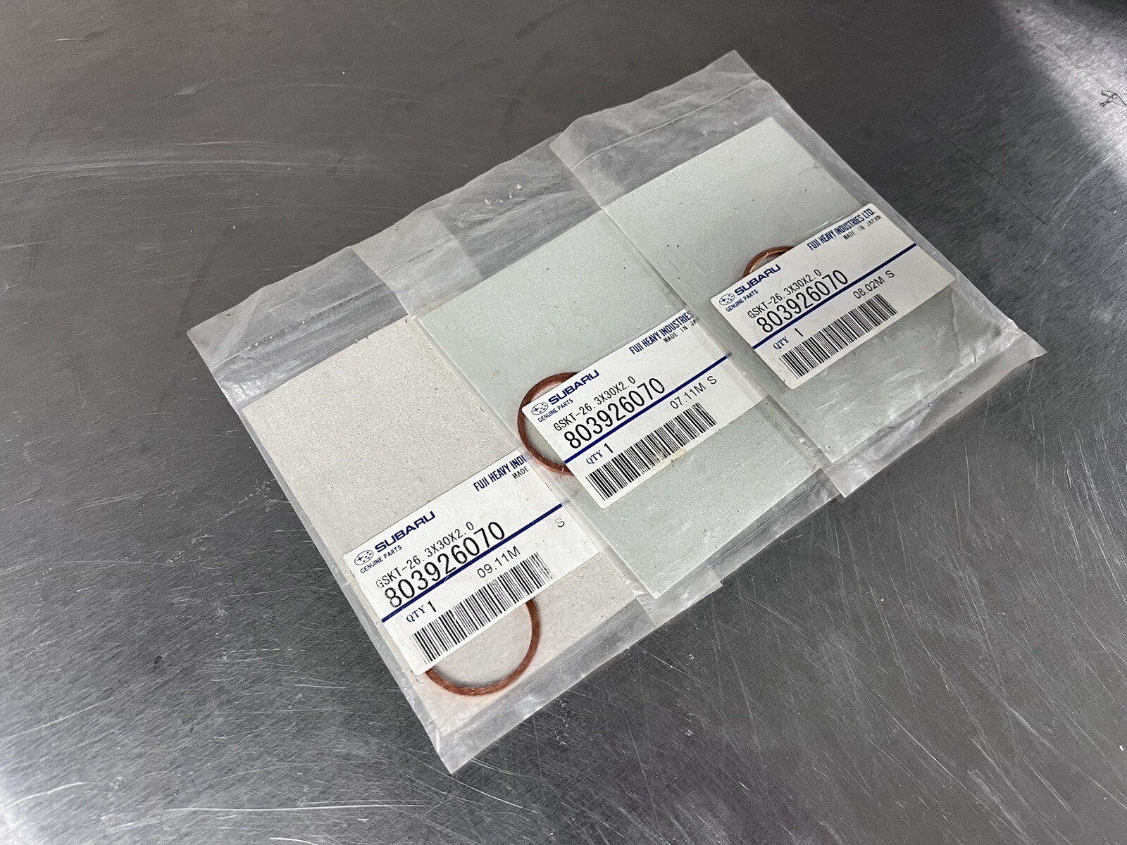 3 Subaru Oil Drain Plug Gaskets 803916010 eBay