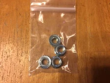 Set of 4 Steel 3/8" BMX Bike Hub Axle Nuts Silver Haro GT DK Redline 24 TPI