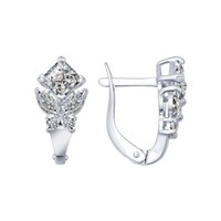 Ohrringe Kreolen Silber Zirkon Ohrschmuck Damenschmuck Echtschmuck
