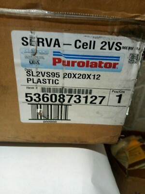 Purolator 5360873127 Serva Cell Rigid Box Filter Plastic 20'' W X 20'' H X 12'' D