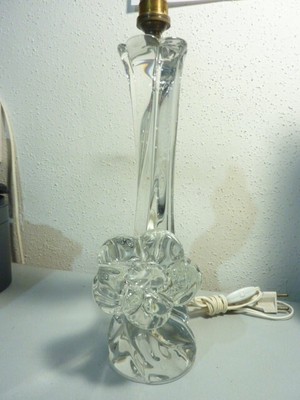 ANCIEN PIED DE lampe en cristal signé Daum France H 18CM EUR 20,00 - FR