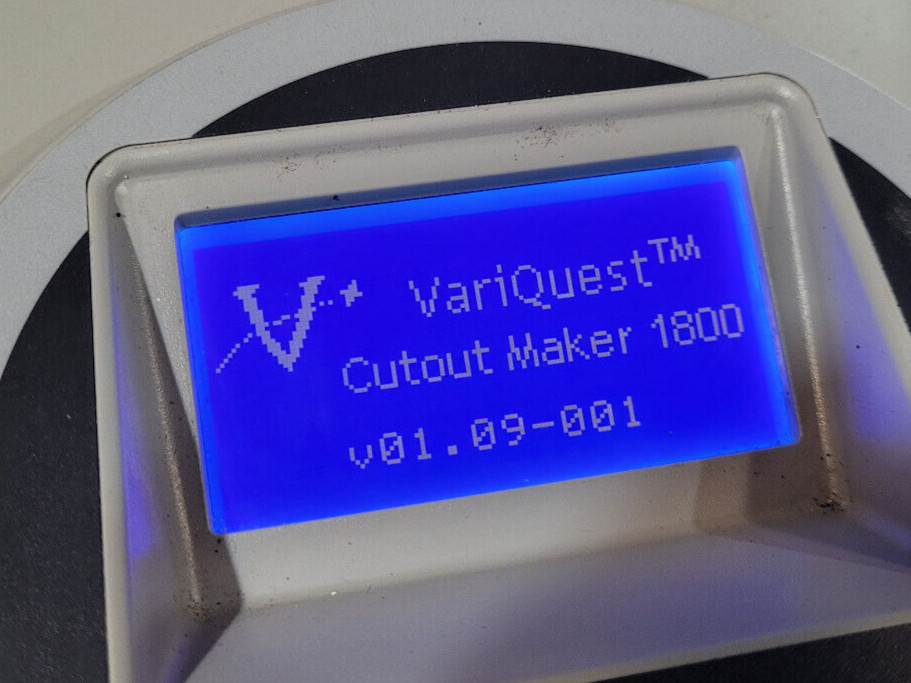 Varitronics VariQuest Cutout Maker 1800 Die Cut Machine-Power Tested Only