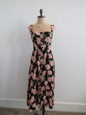 NWT Reformation Floral flower pink rose strap button full open front Dress 2