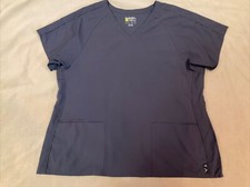 Wonderwink Neo Scrub Top Xl Womens Grey Active Stretch Modified Raglan