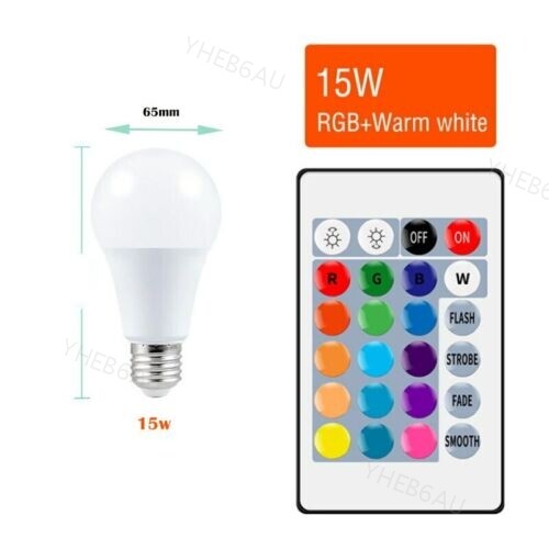 E27 RGB Magic Light LED Lamp Bulb with Wireless Remote Control 16 Color 9H - Picture 17 of 17