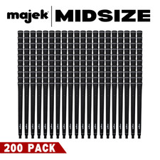 Majek Mens Tour Pro Black Midsize LOGO Golf Grips Bulk Pack - 200 PACK