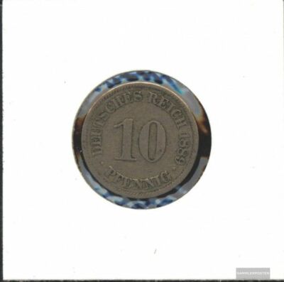 German Empire Jägernr: 4 1889 F Copper-Nickel fine 1889 10 Pfennig smaller Imper