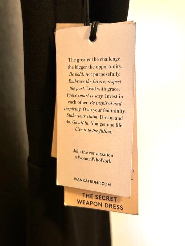 UNDERCOVER Abito tubino Ivanka Trump Secret Weapon in maglia a compressione ~ taglia 8 ~ nero ~ NUOVO