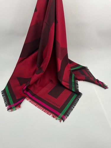 Carlo Visintini Silk Wool Stole Scarf New Authentic - Picture 6 of 12