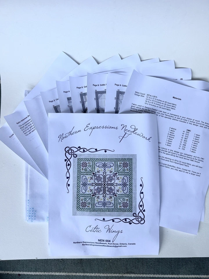 Celtic Wings Art Design Northern Expressions Counted Cross Stitch Pattern - Image 4 of 4
