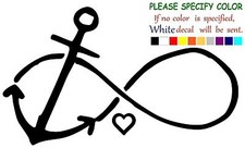 Infinity Anchor Love Forever Graphic Die Cut decal sticker Car Truck Boat 22"