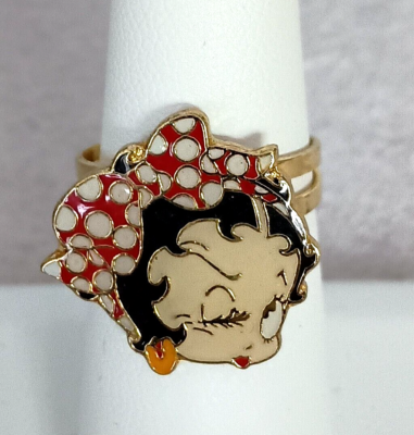 Rare Vintage Betty Boop Winking Animated Collectible Ring 1980s