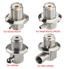 Connector UHF SO239 Female Bulkead Right Angle Solder For RG316 / RG58 / LMR400