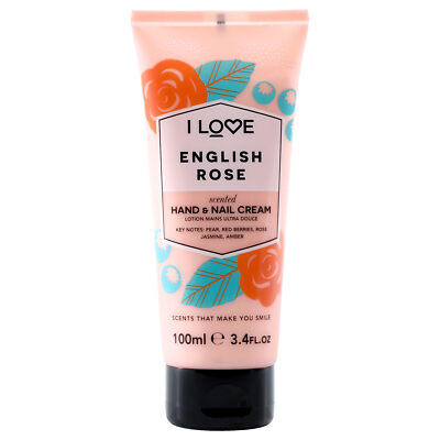 Scented Hand and Nail Cream - English Rose by I Love Cosmetics for Women - 3.4oz