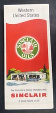 1957 Western United States  road map Sinclair gas oil route 66