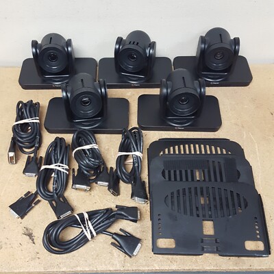 Lot of 5- Polycom MPTZ-11 EagleEye IV Video Cameras 1624-66061-001 w/Cables USED
