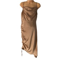 F&P  Women's Midi Dress Gold Size Large DLSB