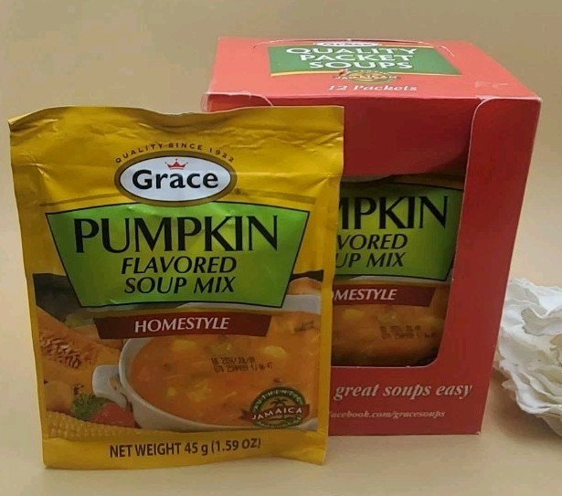 Grace Pumpkin Flavored Soup Mix Homestyle  12 Pac Exp 2026 ~1.59 oz New In Box 