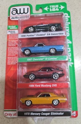 Auto World Pontiac Chevrolet Ford Mercury Toy Car Pack 1:64 Scale For Age 6+