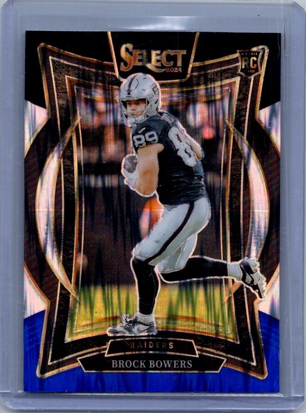 2024 Select Brock Bowers Black & Blue Shock #31 RC Raiders