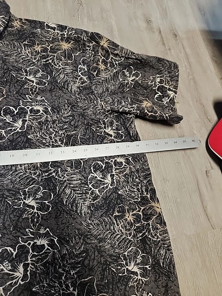 Camisa de manga corta con botones para hombre HB Harbor Bay estampado floral 4XL Foto 2 de 4