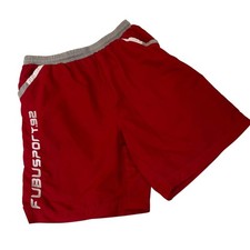 Fubu Sport 92 Swim Board Shorts Mens L Red Casual Pool Swim Vacation Beach
