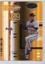 2005 Leaf Certified Materials Mirror Gold 2/25 John Smoltz #72 HOF 8mm