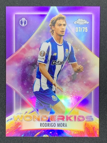 Rodrigo Mora 2025-26 Topps Chrome UCC Wonderkids Purple Refractor /75 #WK-15
