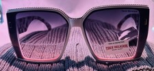 New Original TRUE RELIGION Square Sunglasses Oversized White Tortoise Shell Trim
