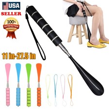 Shoe Horn Long Handle Telescopic Metal Shoe Horn Adjustable Length For Seniors