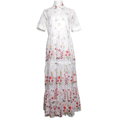 Weekend MaxMara, Kleid, Größe: 40, Weiß/Mehrfarbig, Baumwolle, Blumen #IFK
