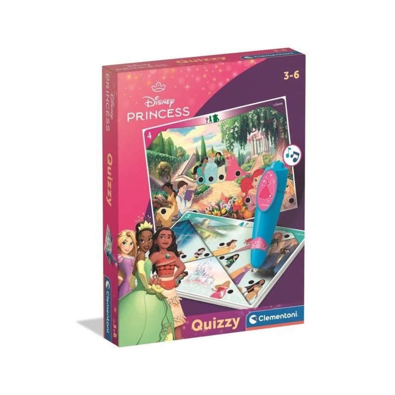 Jeu de voyage CLEMENTONI Quizzy Princess pour occuper votre enfant intelligemment en voiture