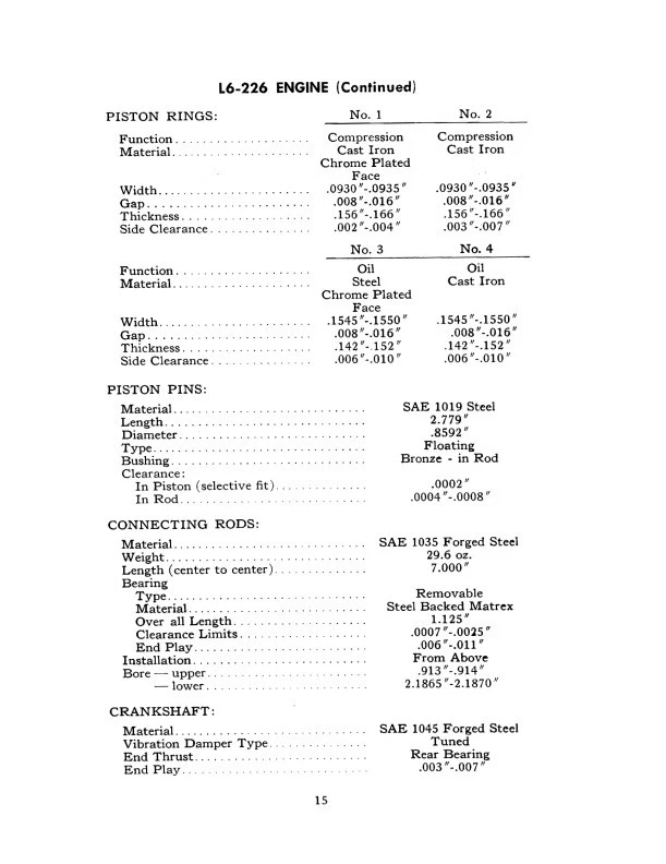 Jeep 1961 manual de especificaciones de servicio CJ5 CJ6 CJ3B camioneta FC Foto 4 de 4