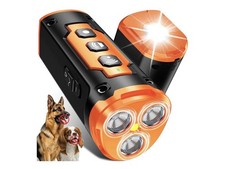 Dog Bark Deterrent Device 3 Sonic Heads 50ft Range Rechargeable w/ Flashlight
