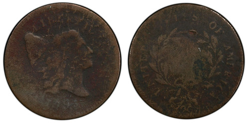 1795 Liberty Cap Half Cents PCGS Genuine - VG Details BN Plain Edge No Pole