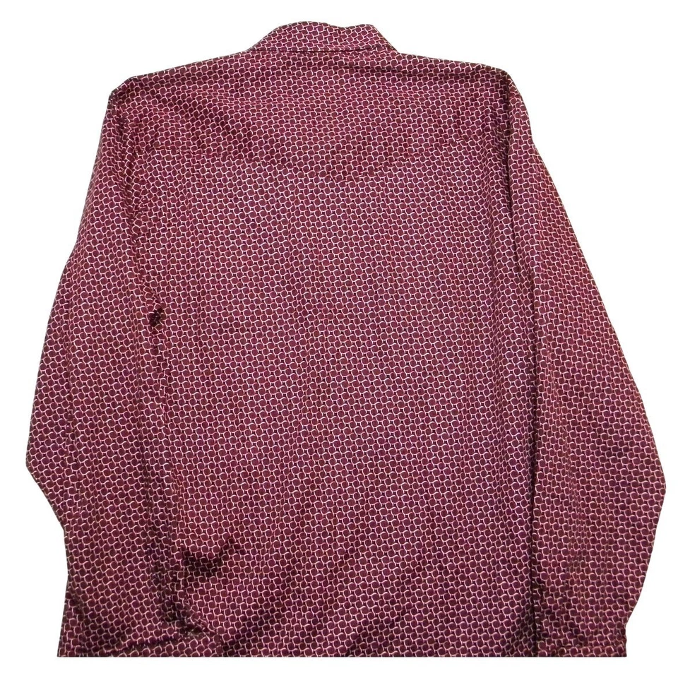 House Of Lords 男式衬衫紫色印花珍珠扣 Y2K Grunge 西部中号 — 第 4/4 张图片