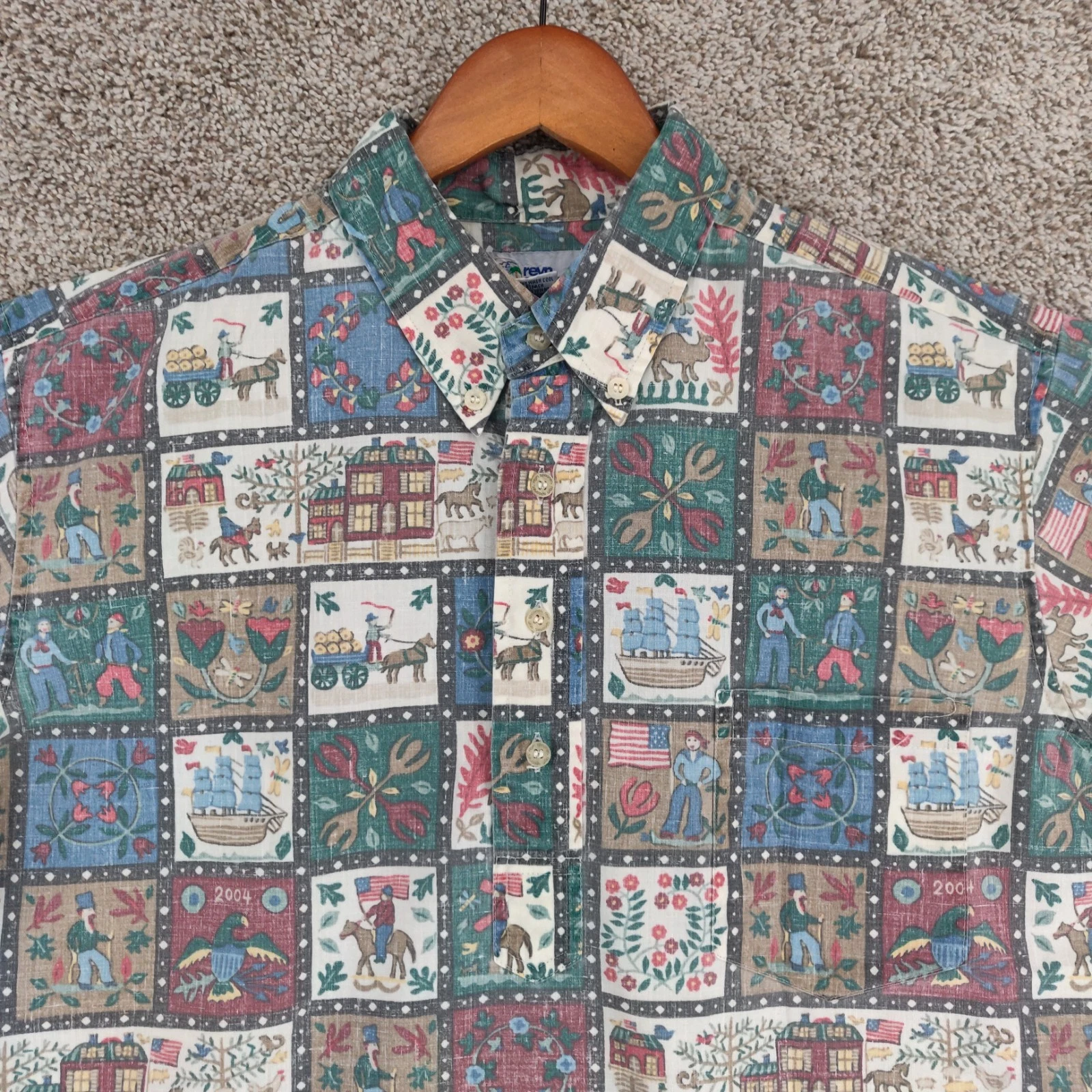 Vintage Reyn Spooner Shirt Mens Large Hawaiian 2004 USA Tiles Colorful Floral
Opens in a new window