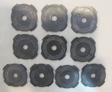 10 WEBSTER CHICAGO CORPORATION VINTAGE METAL 45 RPM RECORD INSERT ADAPTERS LOT