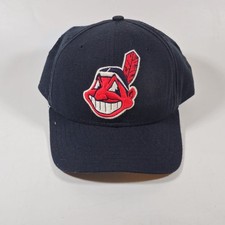 Vintage Cleveland Indians Chief Wahoo New Era Snapback Hat USA Made
